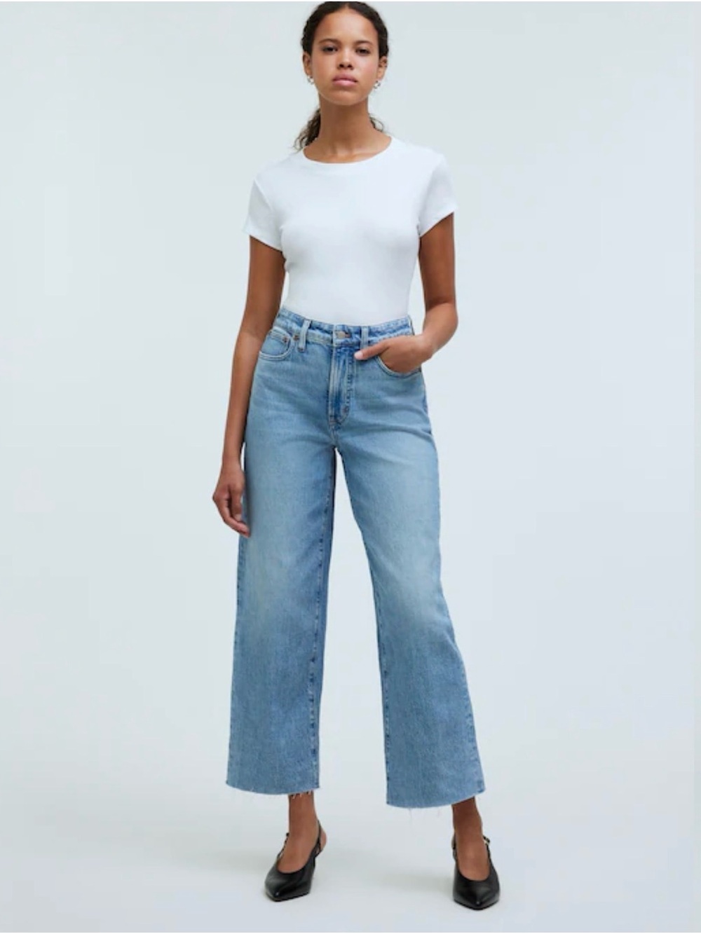 Madewell The Curvy Perfect Vintage Wide-Leg Crop Jean